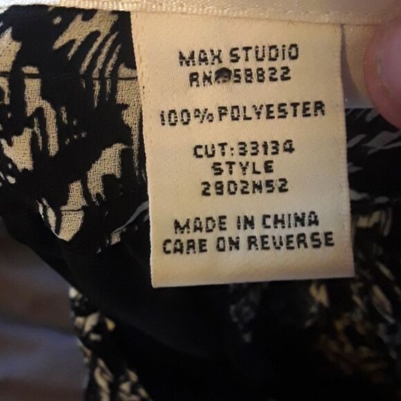 Max Studio Black White Multi Print Dress - Picture 7 of 8